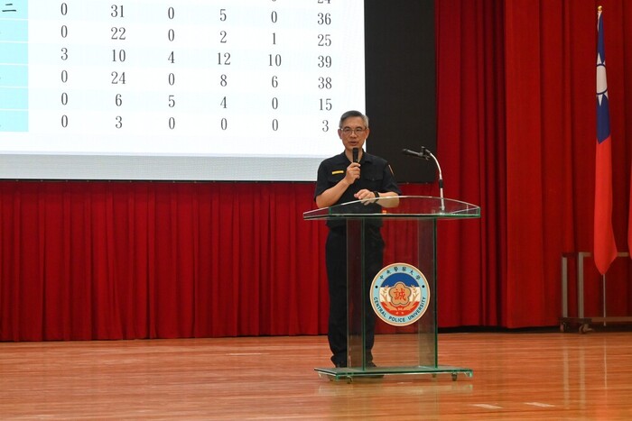 總隊長李政峰於始業式演講