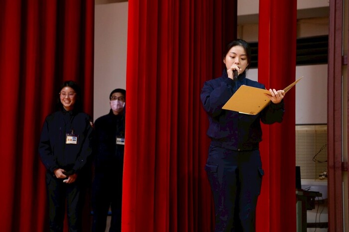 實習總隊長親自擔任司儀